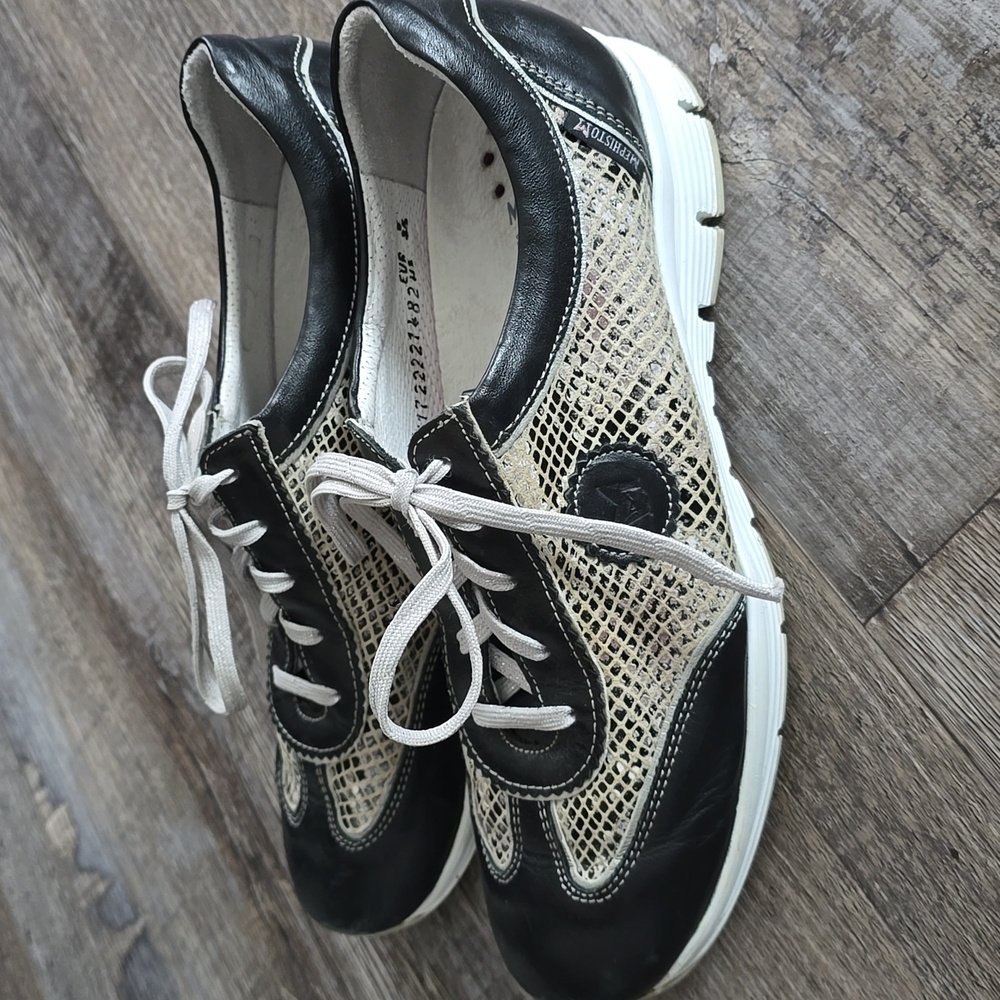 Mephisto Run-Off Genuine Leather Sneakers Women Size 8.5 Casual Athletic - Picture 4 of 11